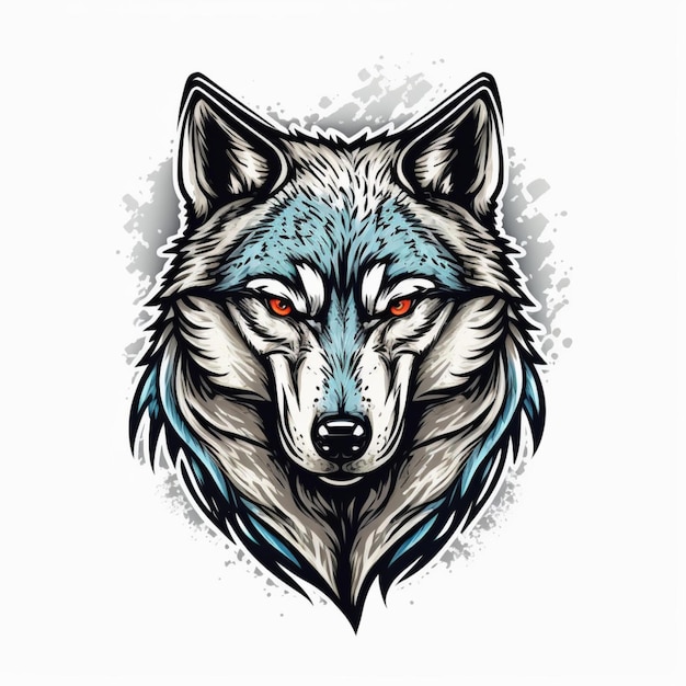 Ilustración de vector de logotipo de lobo fresco