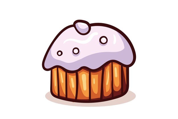 Ilustración de vector de pastel dulce Símbolo de comida de postre Elementos de diseño de panadería logos insignias etiquetas e iconos