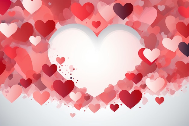 Ilustración de vector plano de fondo de banner de día de San Valentín en blanco ar c