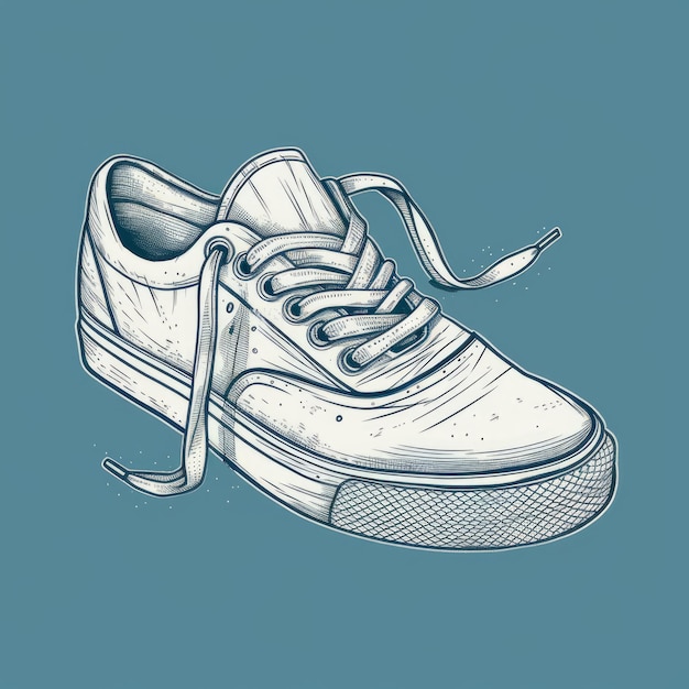 Ilustración de vector de zapato para camiseta dibujada en Adobe Illustrator