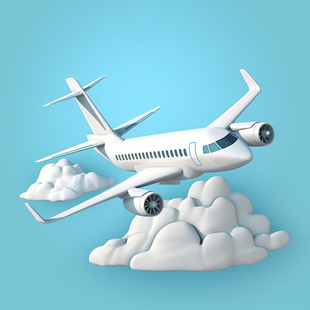 Ilustración vectorial 3D de un avión