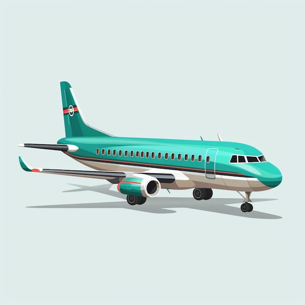 Ilustración vectorial 3D de un avión