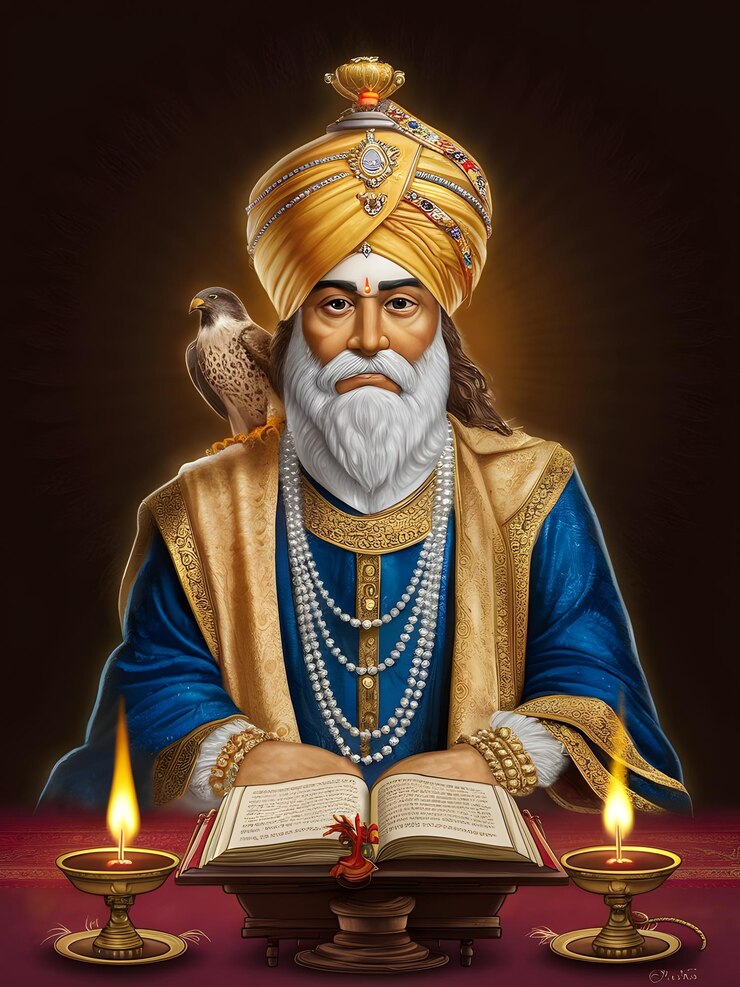 Foto ilustración vectorial abstracta de dios celebración del cumpleaños de guru gobind singh