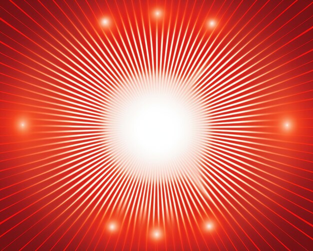 Foto ilustración vectorial abstracta de rayos de luz roja de fondo