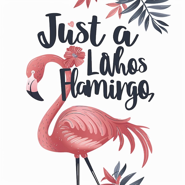 Ilustración vectorial de alta calidad de un encantador flamenco