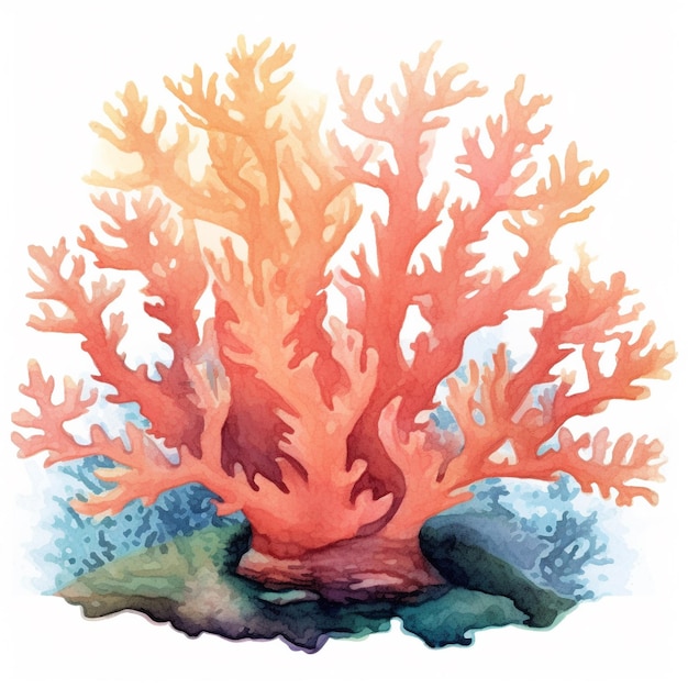 Foto ilustración vectorial del arrecife de coral