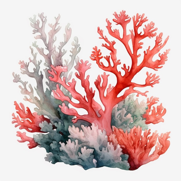 Ilustración vectorial del arrecife de coral