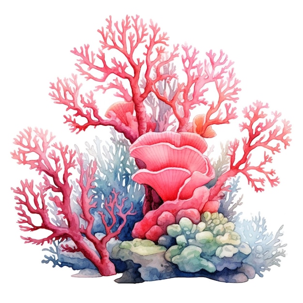 Ilustración vectorial del arrecife de coral