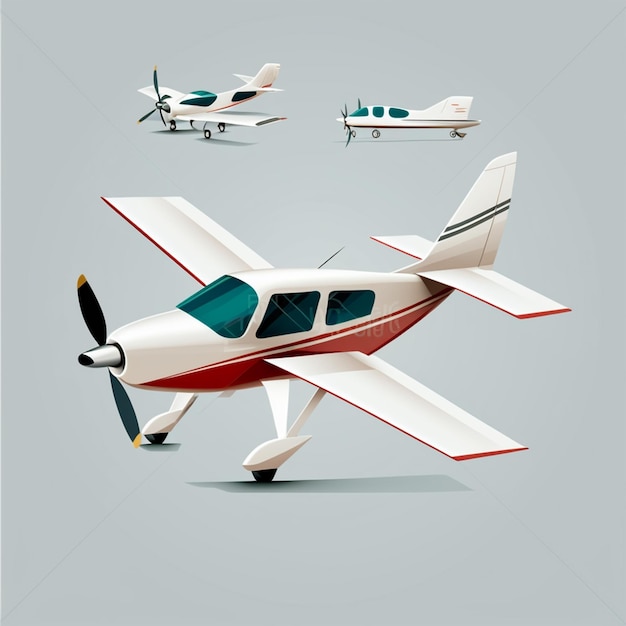 Ilustración vectorial de avión tomando vuelo Ilustración vectorial de avión majestuoso