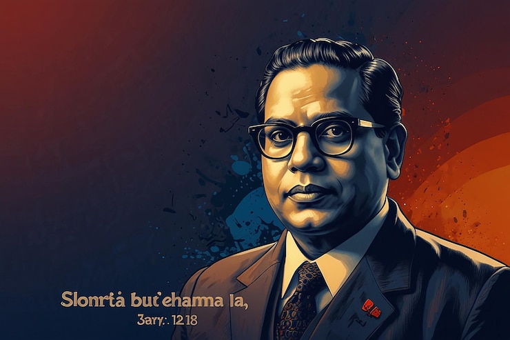 Foto ilustración vectorial babasaheb bhimrao ambedkar jayanti plantilla de banner de publicación editable