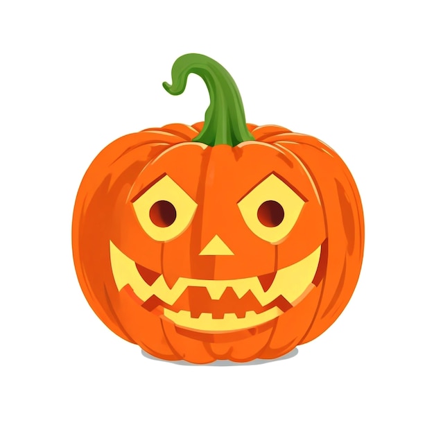 Ilustración vectorial de calabaza de Halloween aislada sobre un fondo blanco