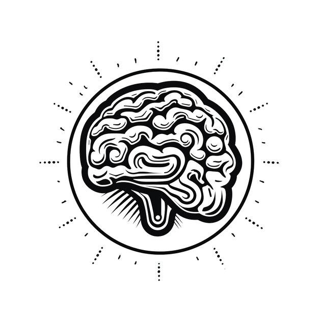 Foto ilustración vectorial del cerebro