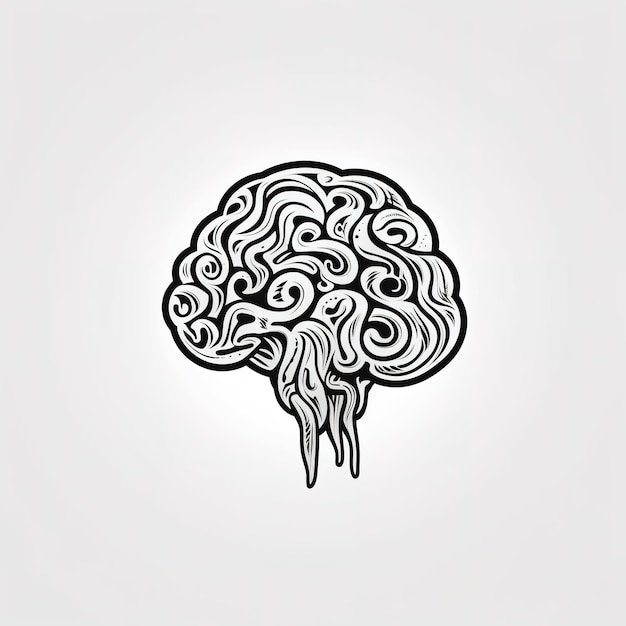 Foto ilustración vectorial del cerebro