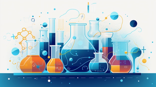 Ilustración vectorial de la ciencia AR