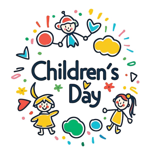 Ilustración vectorial del concepto del Día alegre de los niños