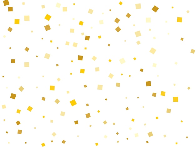 Ilustración vectorial de confeti del cuadrado dorado de Navidad