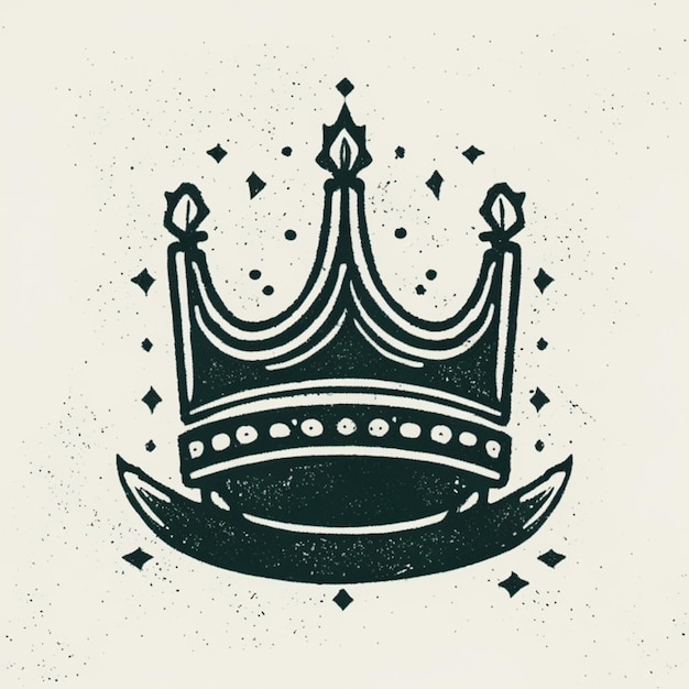 Foto ilustración vectorial de la corona o ilustración vectorial del dibujo de crowns