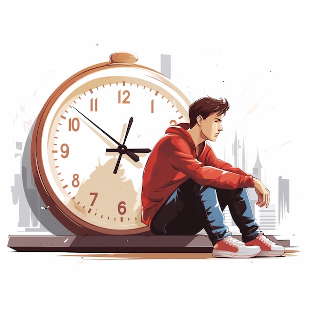 Ilustración vectorial de dibujos animados en 2D con fondo blanco