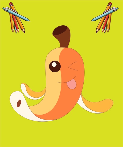 Ilustración vectorial de dibujos animados de plátanos