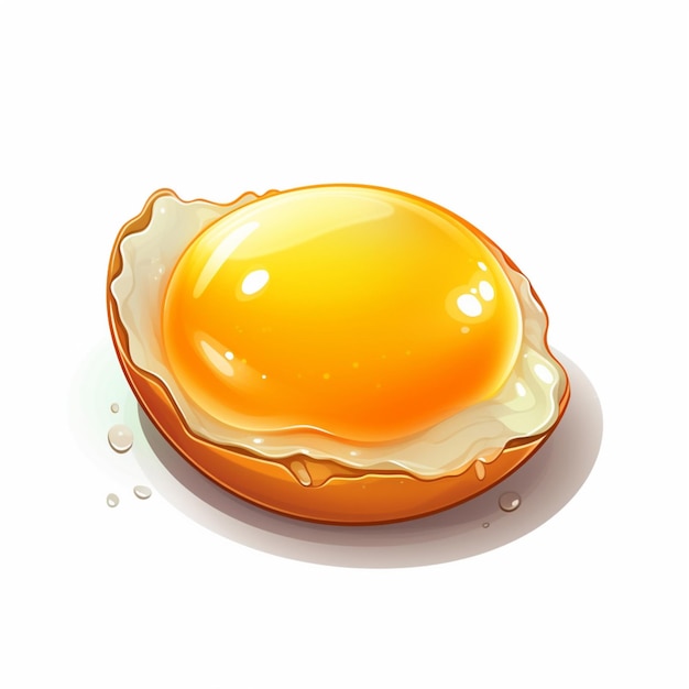 Ilustración vectorial de dibujos animados Yolk 2d en fondo blanco