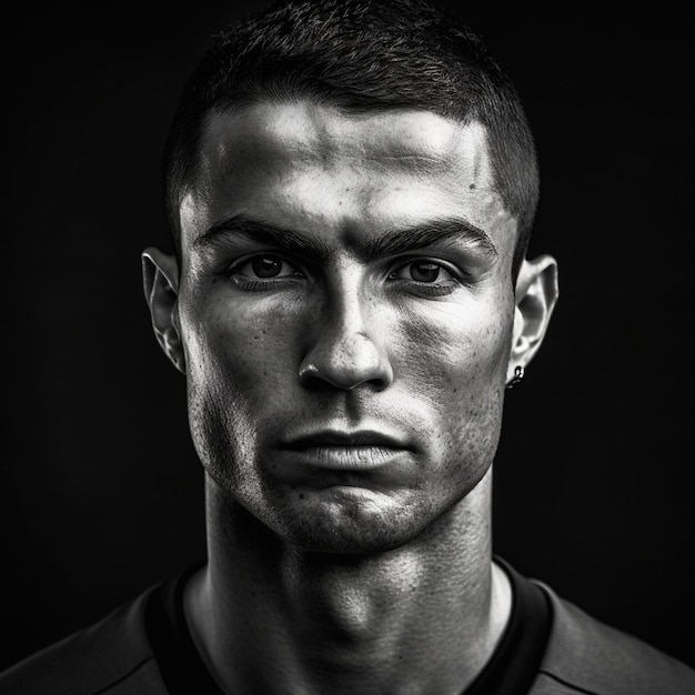 Foto ilustración vectorial dinámica de cristiano ronaldo