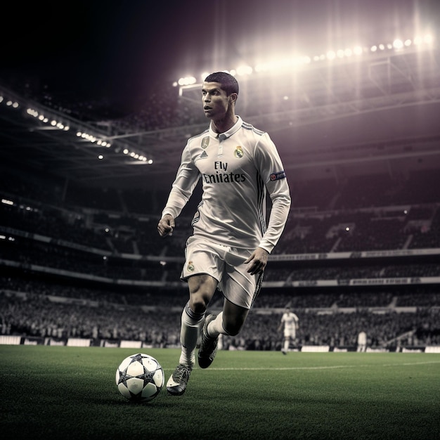 Ilustración vectorial dinámica de Cristiano Ronaldo