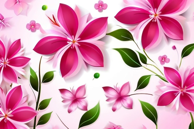 Foto ilustración vectorial de diseño de fondo de flor rosa