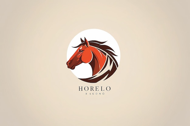 Ilustración vectorial del diseño del logotipo del caballo