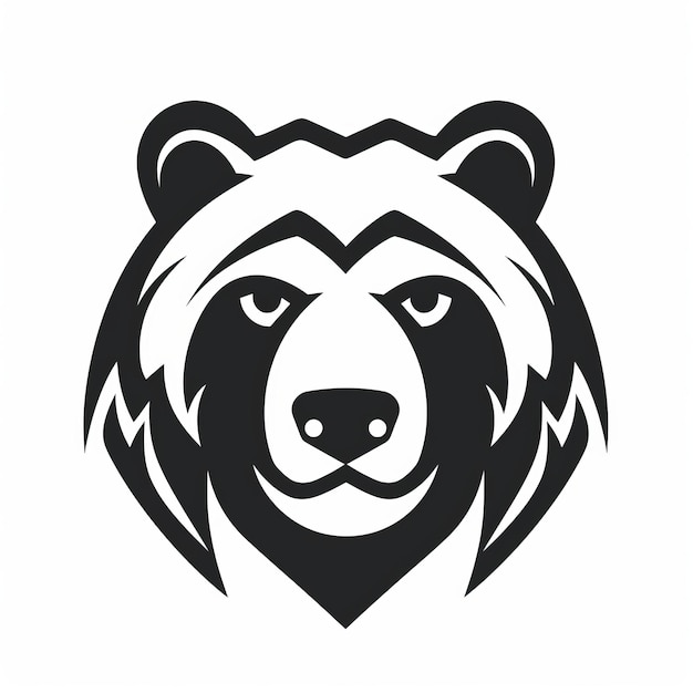 Ilustración vectorial del diseño del logotipo del oso llamativo