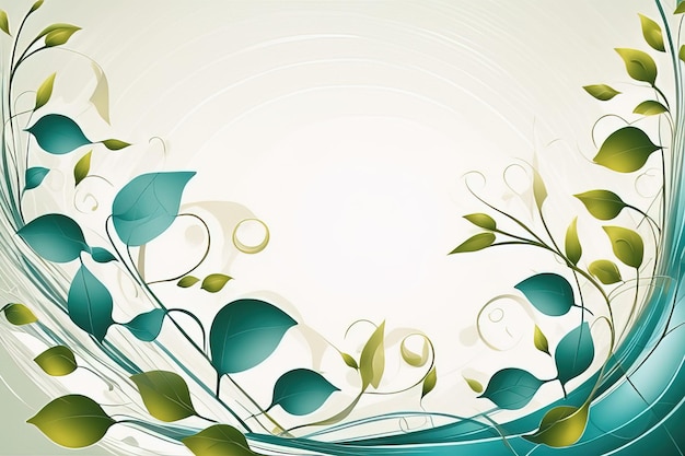 Ilustración vectorial de diseño de marco floral Ilustración vectoria de diseño de Marco Floral Resumen de la parte posterior floral
