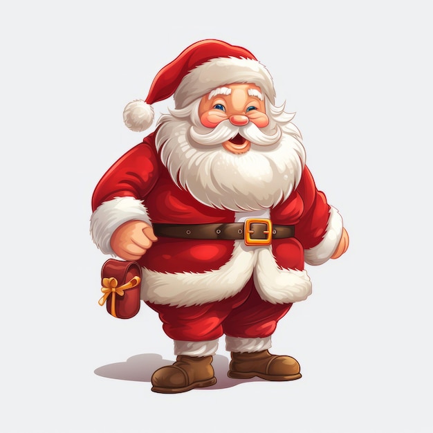 Una ilustración vectorial de encuentro festivo de Papá Noel en alta resolución 4K sin fondo
