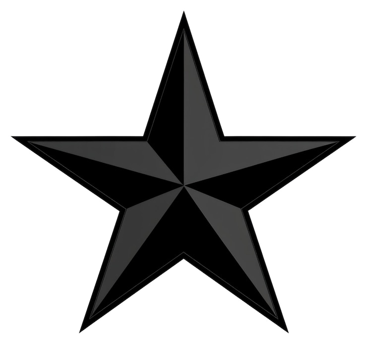 Foto ilustración vectorial de estrella negra en png