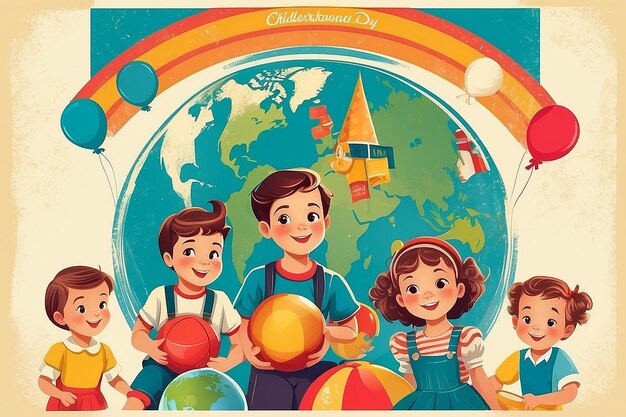 Ilustración vectorial fácil de editar de niños celebrando el Día de la Amistad