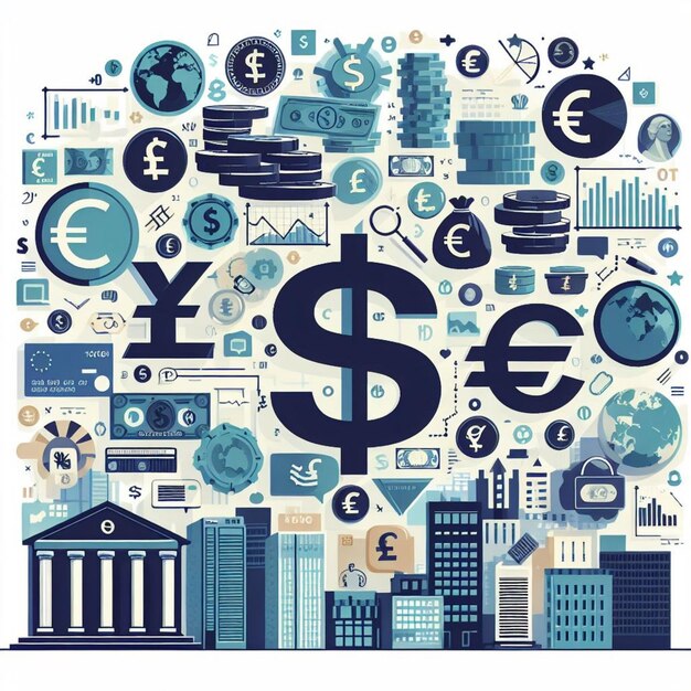 Ilustración vectorial de las finanzas y el dinero