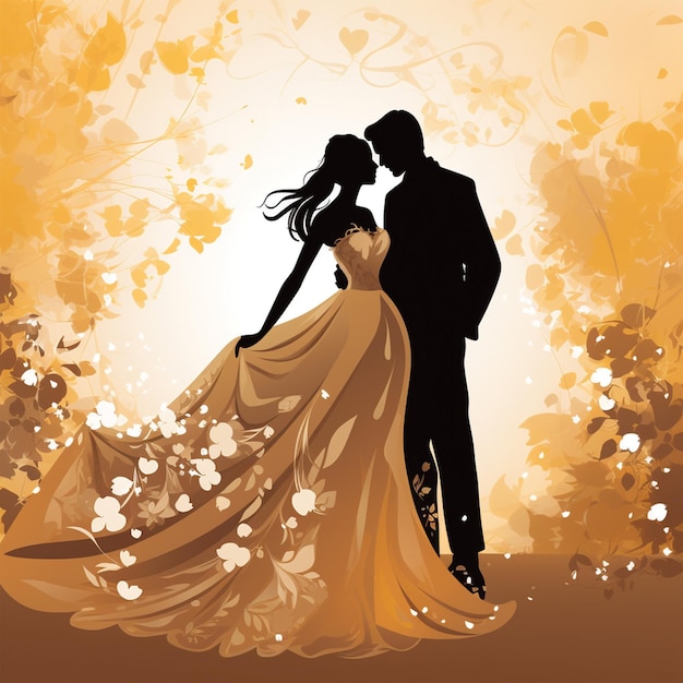 ilustración vectorial de fondo de boda