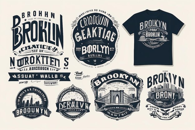 Ilustración vectorial de gráficos de texto ropa creativa brooklyn perfecto para el diseño de camisetas ropa sudaderas y más