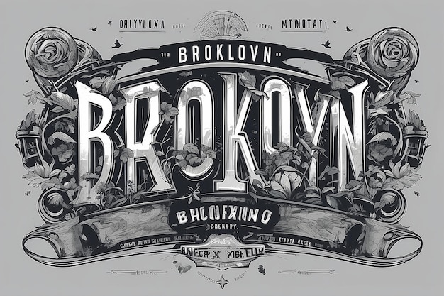 Ilustración vectorial de gráficos de texto ropa creativa brooklyn perfecto para el diseño de camisetas ropa sudaderas y más