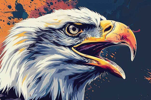 Ilustración vectorial de Hawk en resolución 4K con fondo realista