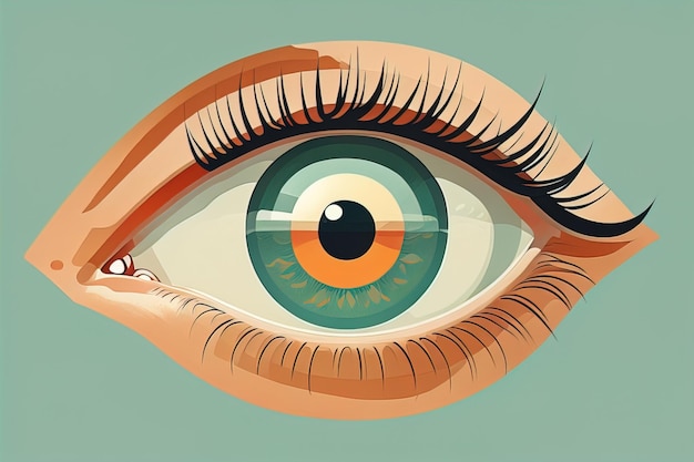 Foto ilustración vectorial de un hermoso ojo de mujer