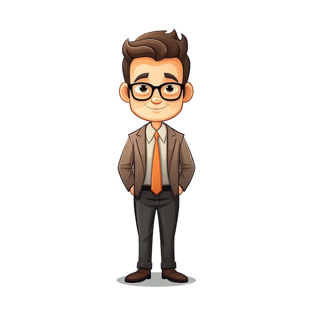 Ilustración vectorial de un hombre de negocios con un elegante vestido y corbata generado por IA