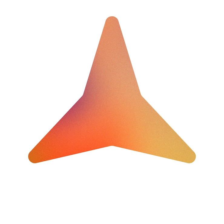 Foto ilustración vectorial del icono de la estrella minimalista granulado 3d triángulo geométrico abstracto con gradiente