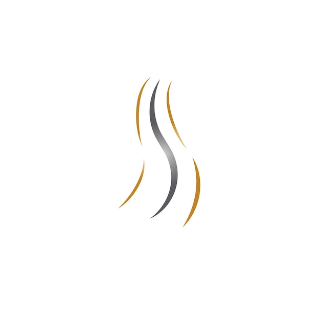 Ilustración vectorial del icono del logotipo de la onda del cabello