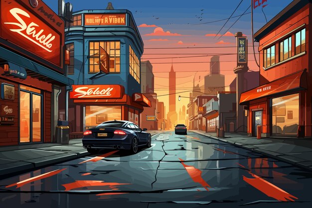 Ilustración vectorial del juego Need for Speed NFS