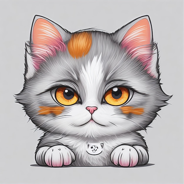 Ilustración Vectorial Lindo Gato