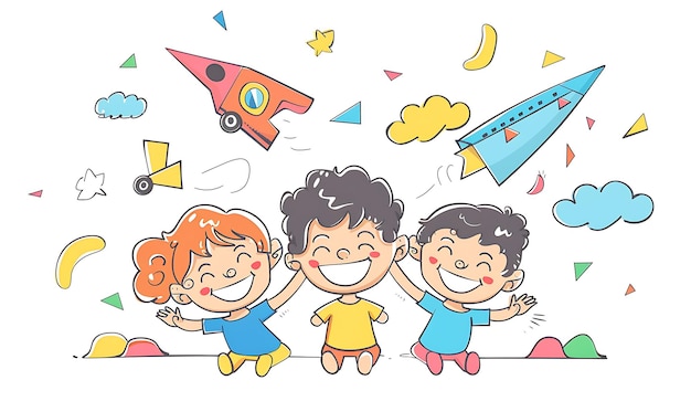 Ilustración vectorial magistral para las celebraciones del Día de los Niños