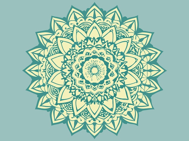una ilustración vectorial de un mandala con un patrón floral