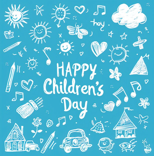 Foto ilustración vectorial con niños para el día de los niños