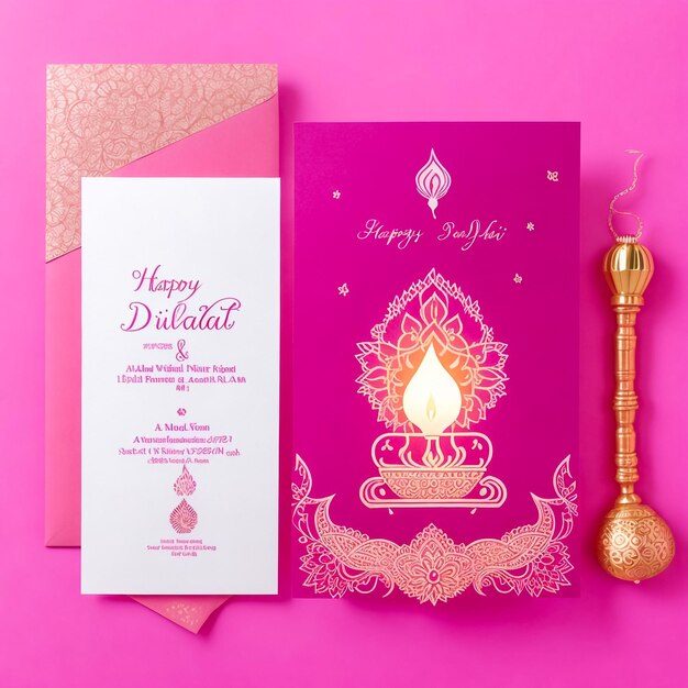 Foto ilustración vectorial o tarjeta de felicitación del festival de diwali con una elegante y hermosa lámpara de aceite y diwali