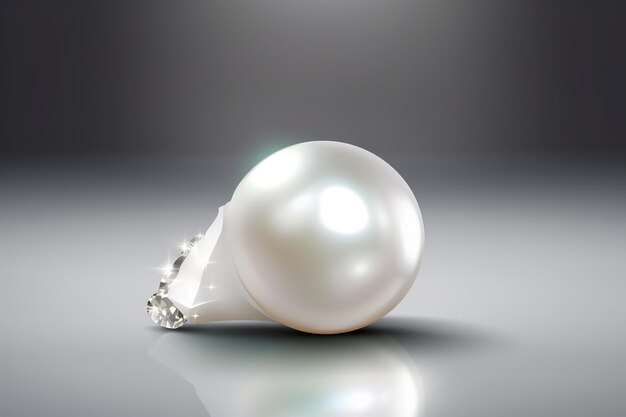 Foto ilustración vectorial de perla realista aislada