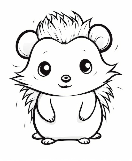Ilustración vectorial del personaje de la mascota de dibujos animados del erizo